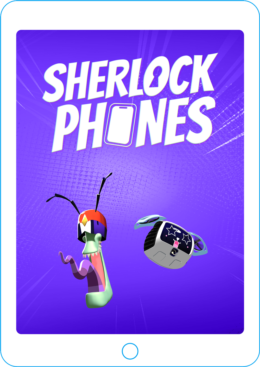 Tablet mit Hinweis zu Sherlock Phones