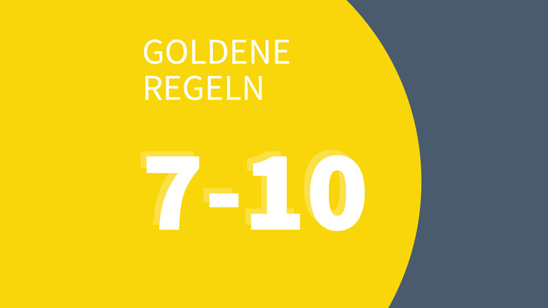 Grafik Goldene Regeln für 7- bis 10-Jährige