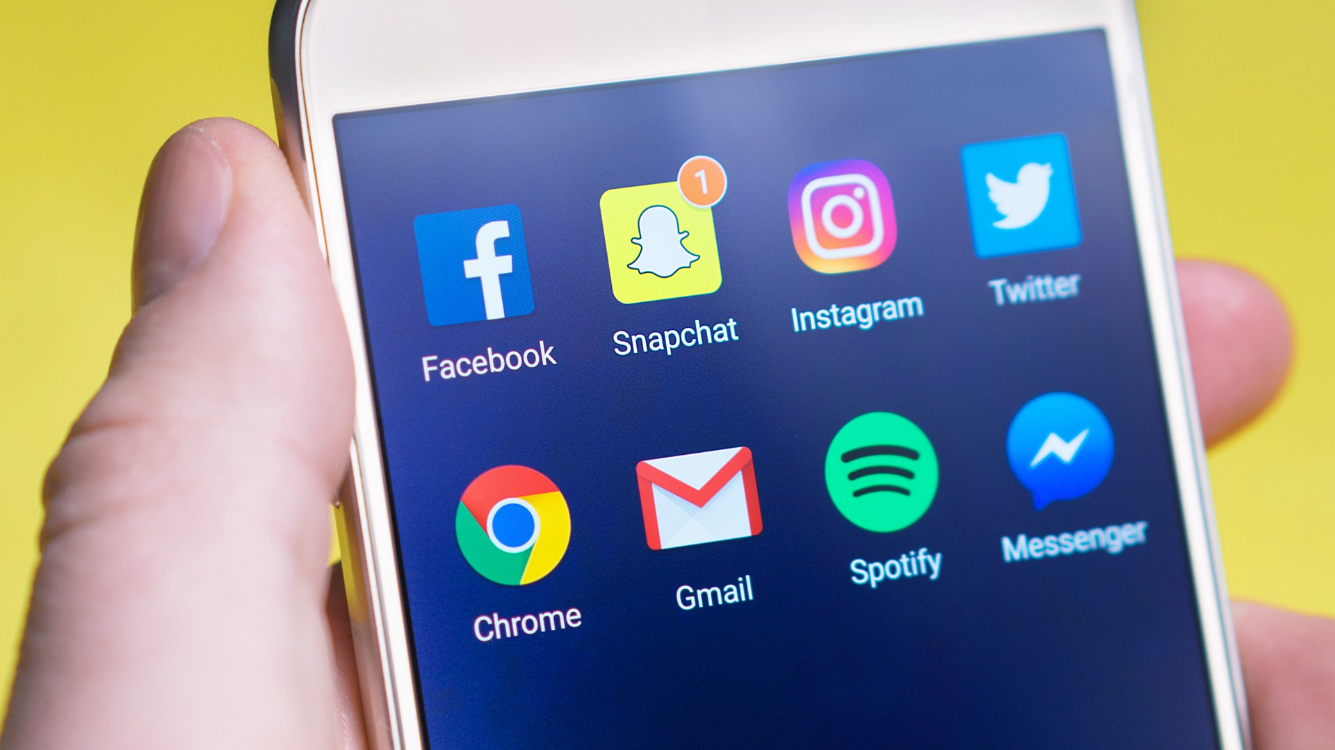 Ein Smartphone mit sozialen Netzwerken