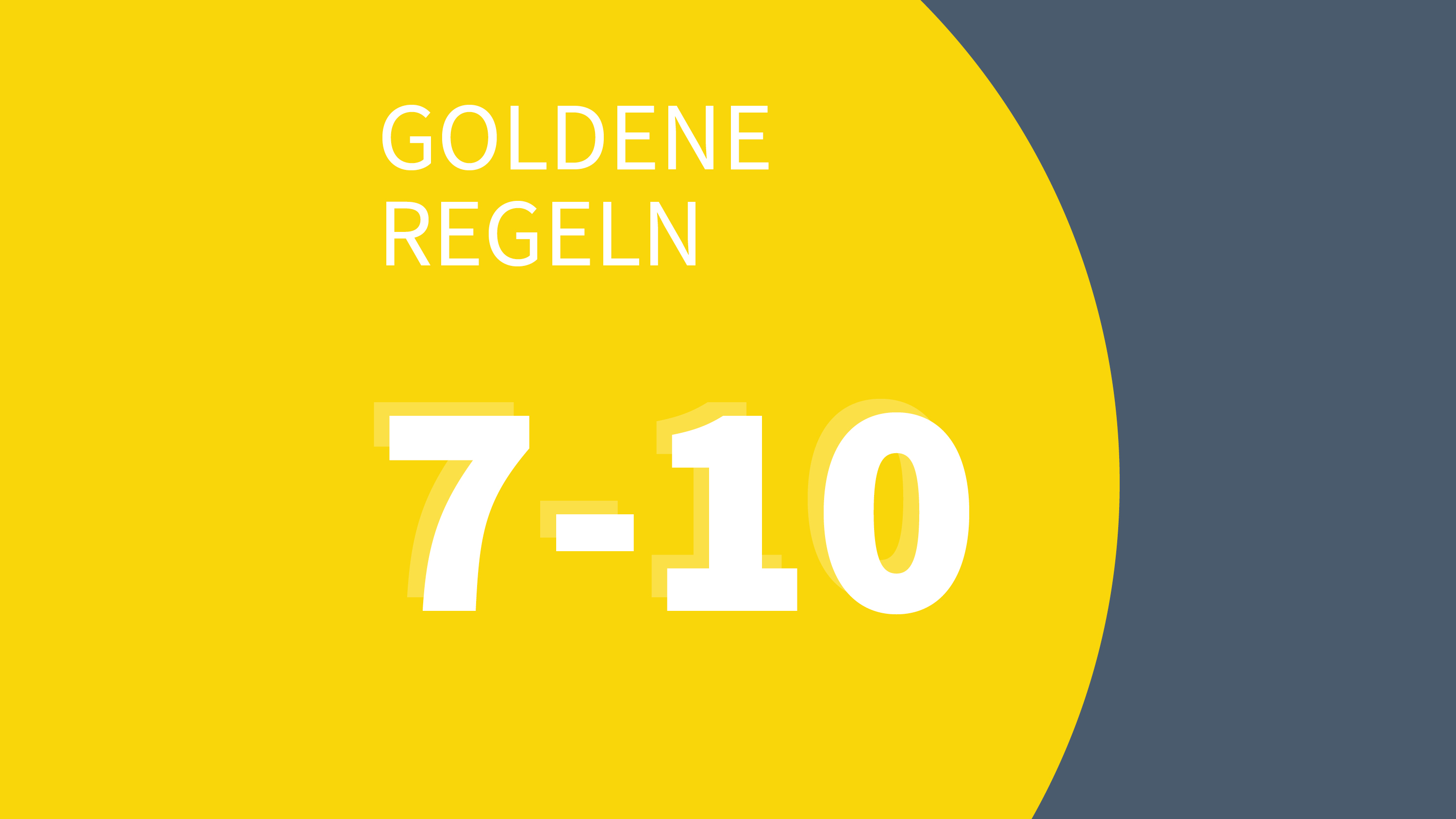 Grafik Goldene Regeln für 7- bis 10-Jährige