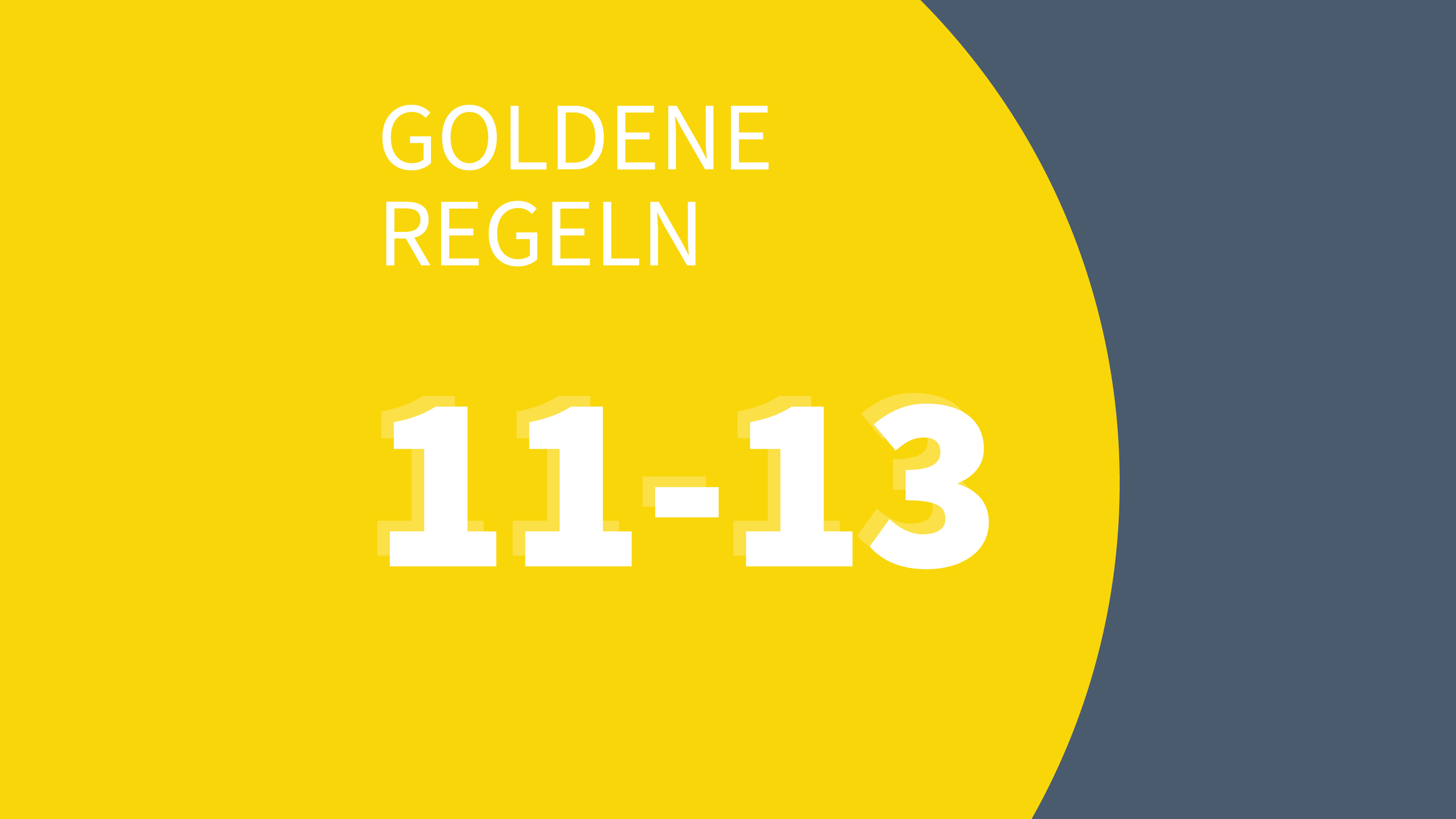 Grafik Goldene Regeln für 11- bis 13-Jährige