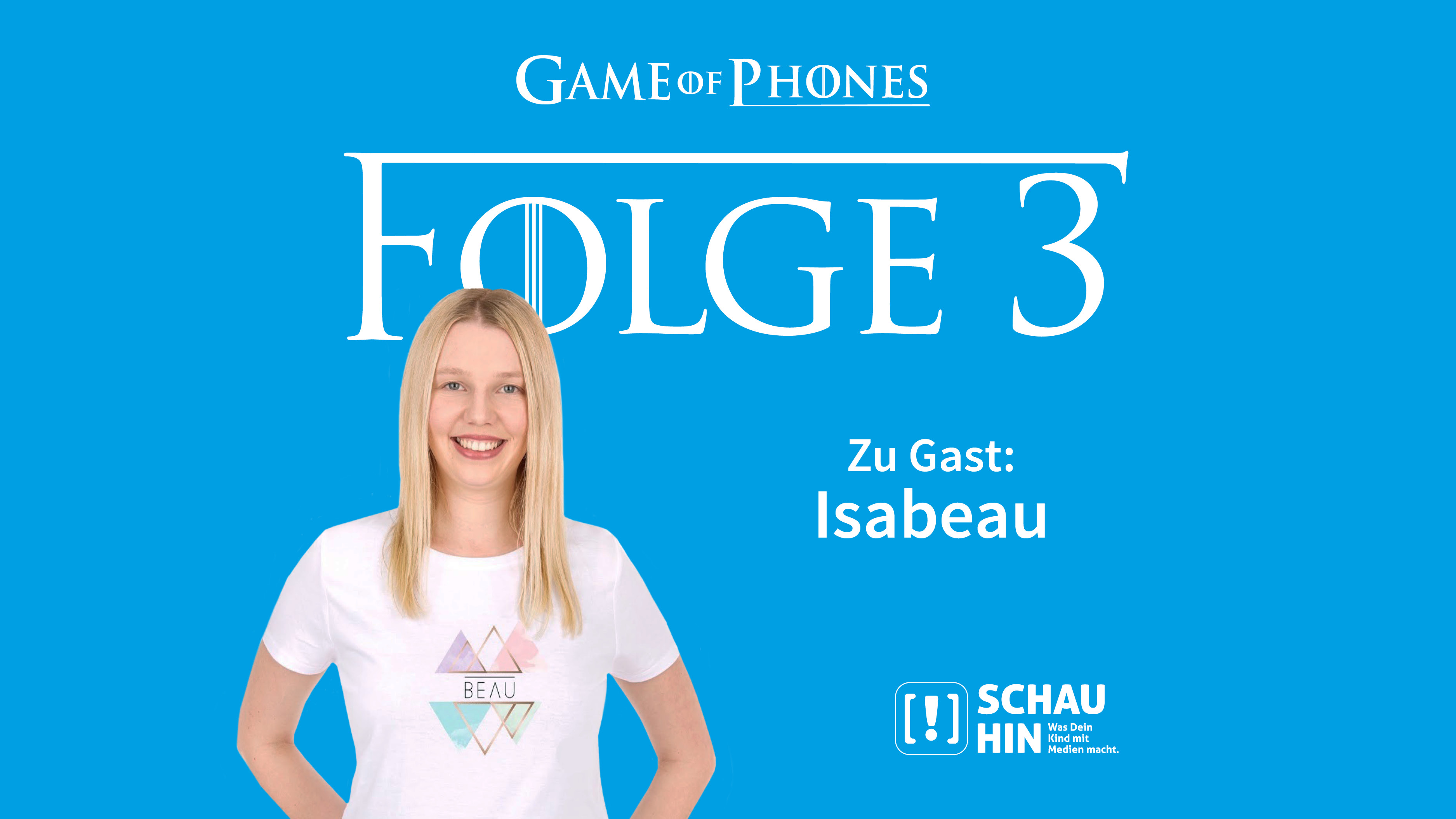 Grafik zu Folge 1 von Game of Phones mit Portrait von Isabeau