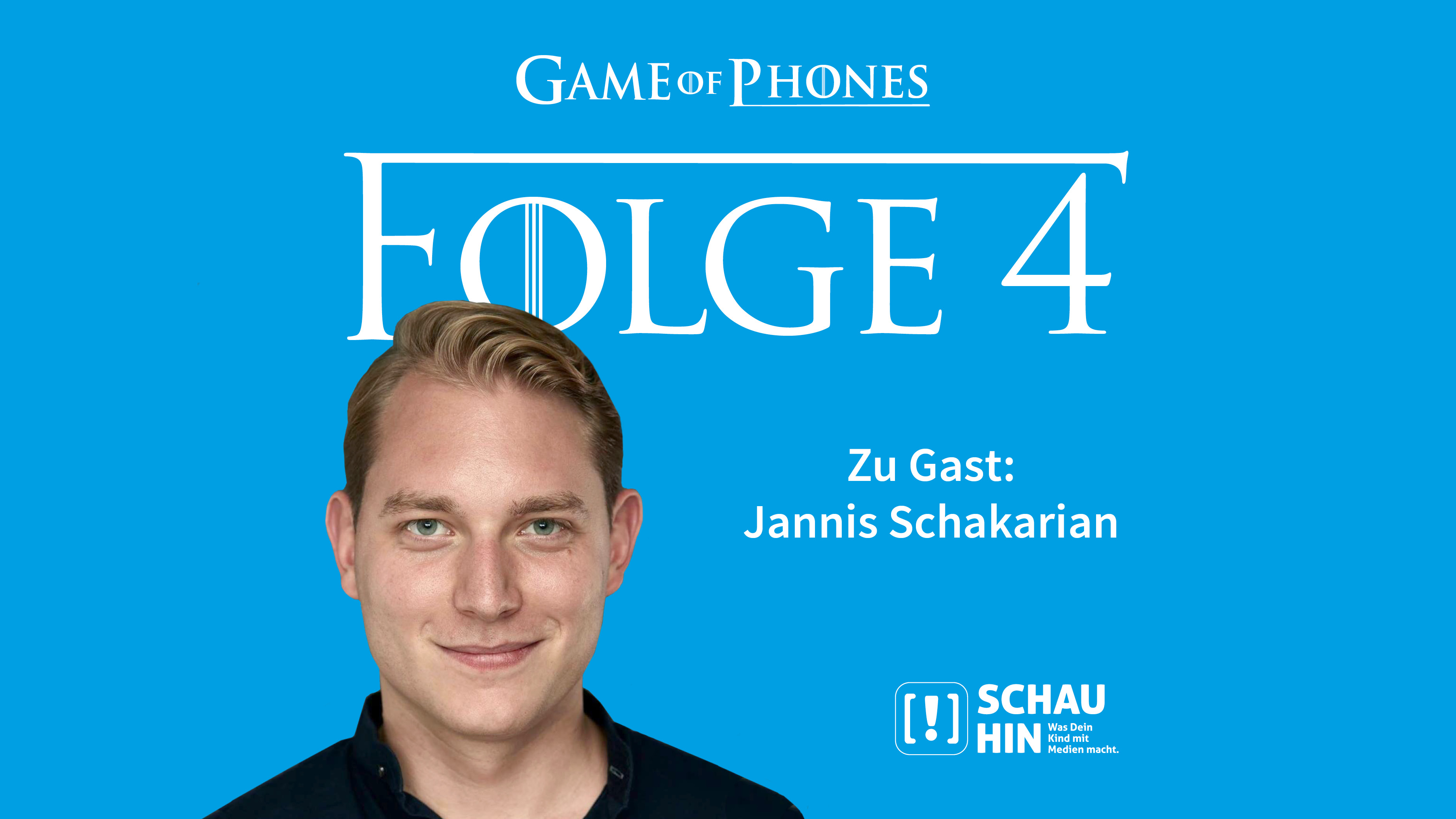Grafik zu Folge 4 von Game of Phones mit Portrait von Jannis Schakarian