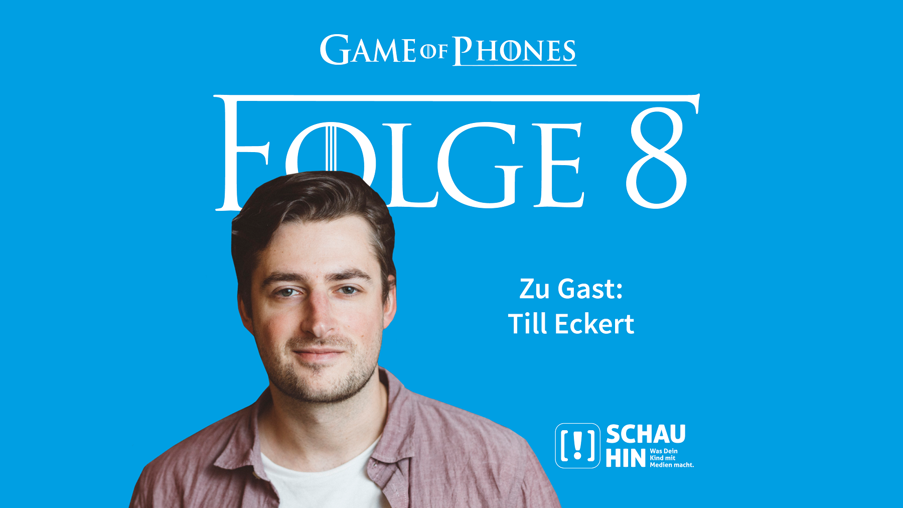 Grafik zu Folge 8 von Game of Phones mit Portrait von Till Eckert