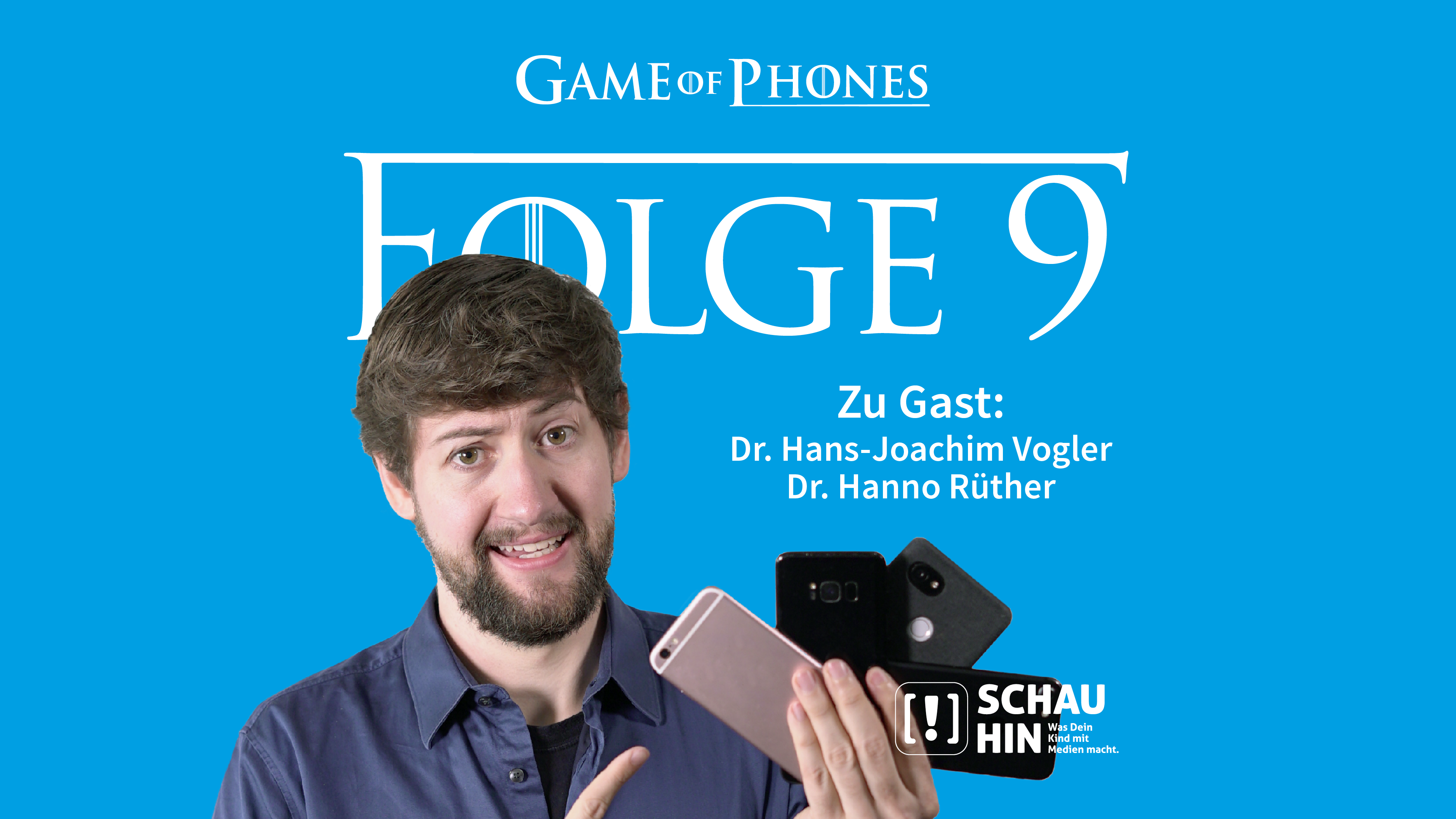 Grafik zur neunten Folge des Medien-Podcasts "Game of Phones" mit Dr. Hans-Joachim Vogler und Dr. Hanno Rüther